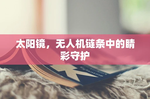 太阳镜，无人机链条中的睛彩守护