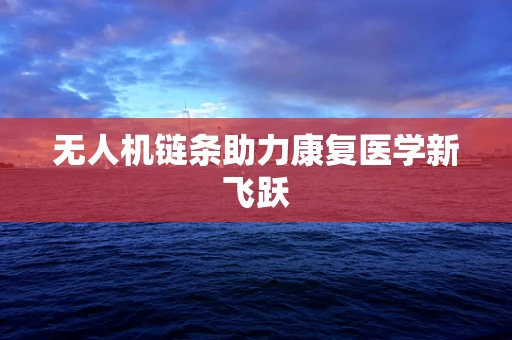 无人机链条助力康复医学新飞跃