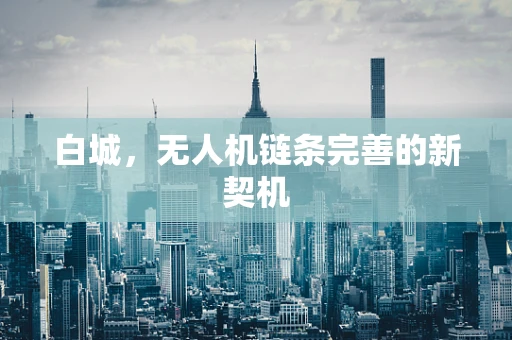 白城，无人机链条完善的新契机