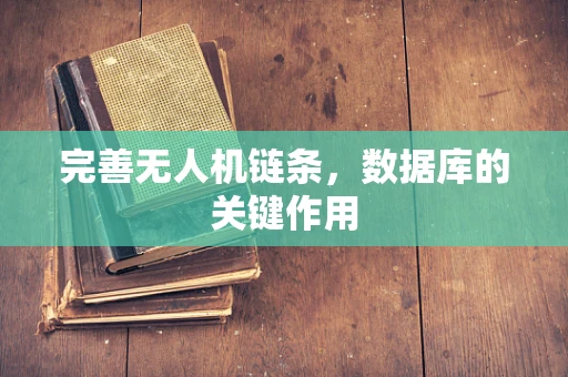 完善无人机链条，数据库的关键作用