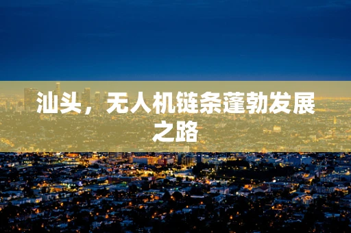 汕头，无人机链条蓬勃发展之路