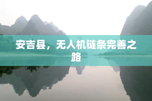 安吉县，无人机链条完善之路