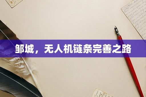 邹城，无人机链条完善之路