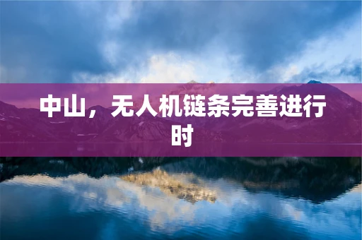 中山，无人机链条完善进行时