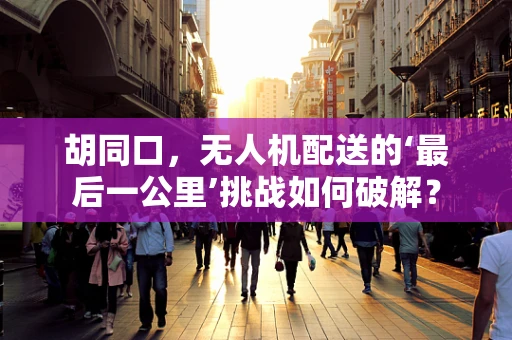 胡同口，无人机配送的‘最后一公里’挑战如何破解？
