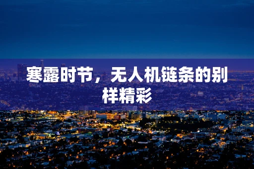 寒露时节，无人机链条的别样精彩