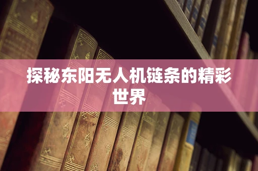 探秘东阳无人机链条的精彩世界