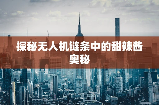 探秘无人机链条中的甜辣酱奥秘
